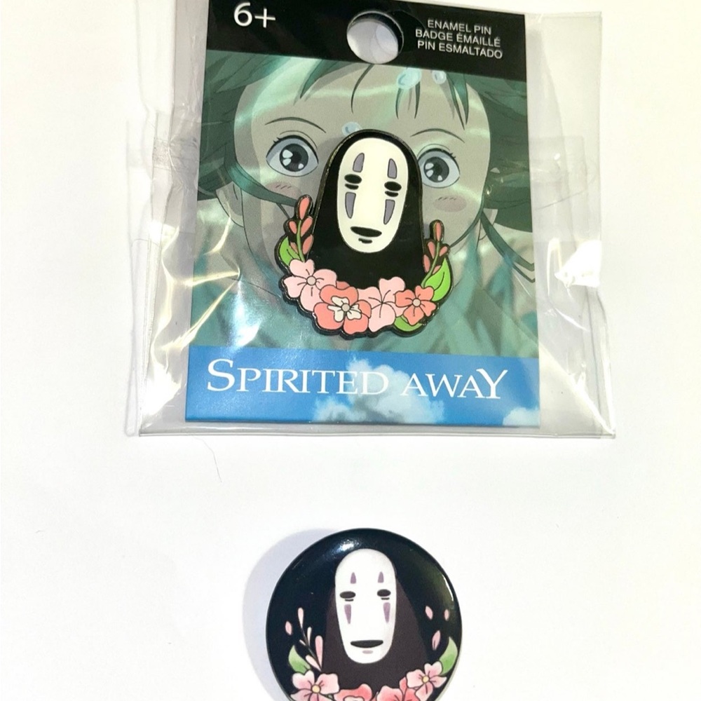Studio Ghibli Spirited Away No Face enamel pin set